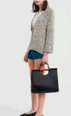 Parfois Black Braided Tote Damestas Shoudertas PVC, Ophalen of Verzenden, Zo goed als nieuw, Zwart, Handtas