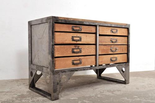 Industriële ladekast vintage dressoir kookeiland kast, Huis en Inrichting, Kasten | Ladekasten, Gebruikt, Ophalen of Verzenden