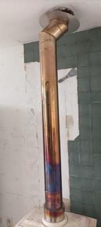 RVS dubbel wandig rookkanaal, Ophalen, Gebruikt, Hout, Houtkachel