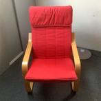 IKEA POÄNG stoel hoge rugleuning rood 2 stuks, Ophalen, 75 tot 100 cm, 50 tot 75 cm, Hout