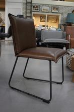 6 x luxe eetkamerstoel Duke Jess design 4 kleuren leer stof, Ophalen, Metaal, Overige kleuren, Zo goed als nieuw