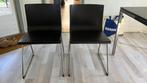 Twee comfortabele IKEA eetkamerstoelen, bruin leer, Huis en Inrichting, Ophalen, Twee, Bruin, Leer