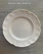 bord, ontbijtbord, dessertbord, Johnson Bros, room-wit crème, Ophalen of Verzenden, Zo goed als nieuw, Bord(en), Effen