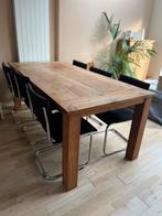 Robuuste houten eettafel, Huis en Inrichting, Ophalen, Gebruikt, 200 cm of meer, 50 tot 100 cm