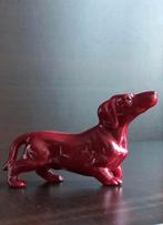 VINTAGE BEELD HOND Beeldje Teckel  met mooie Ogen, Ophalen of Verzenden