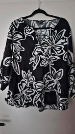 Zwart witte blouse maat 50 M&S Mode, Kleding | Dames, Grote Maten, Ophalen of Verzenden, Zo goed als nieuw, Zwart, Blouse of Tuniek