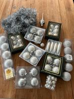 Kerstboomversiering - zilver, Ophalen of Verzenden, Gebruikt