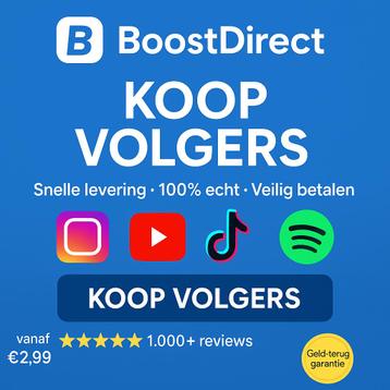 Meer volgers op Instagram, YouTube of Spotify? Start Vandaag beschikbaar voor biedingen
