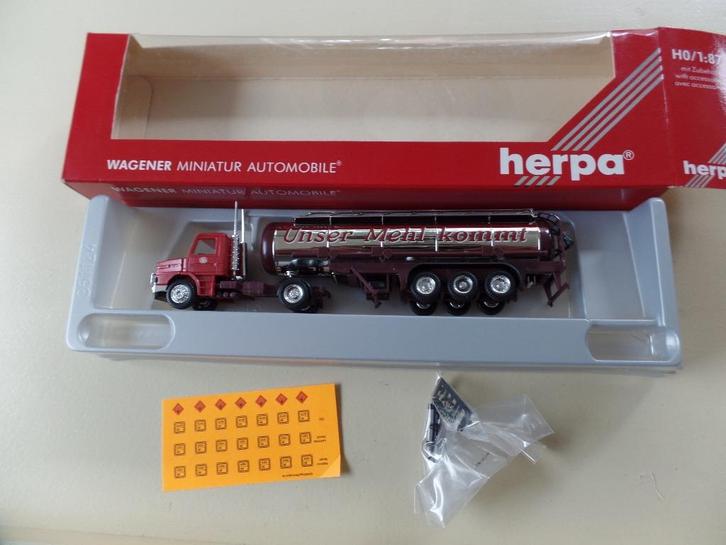 Scania torpedo trekker / oplegger  (Herpa), Hobby en Vrije tijd, Modelauto's | 1:87, Nieuw, Bus of Vrachtwagen, Herpa, Verzenden