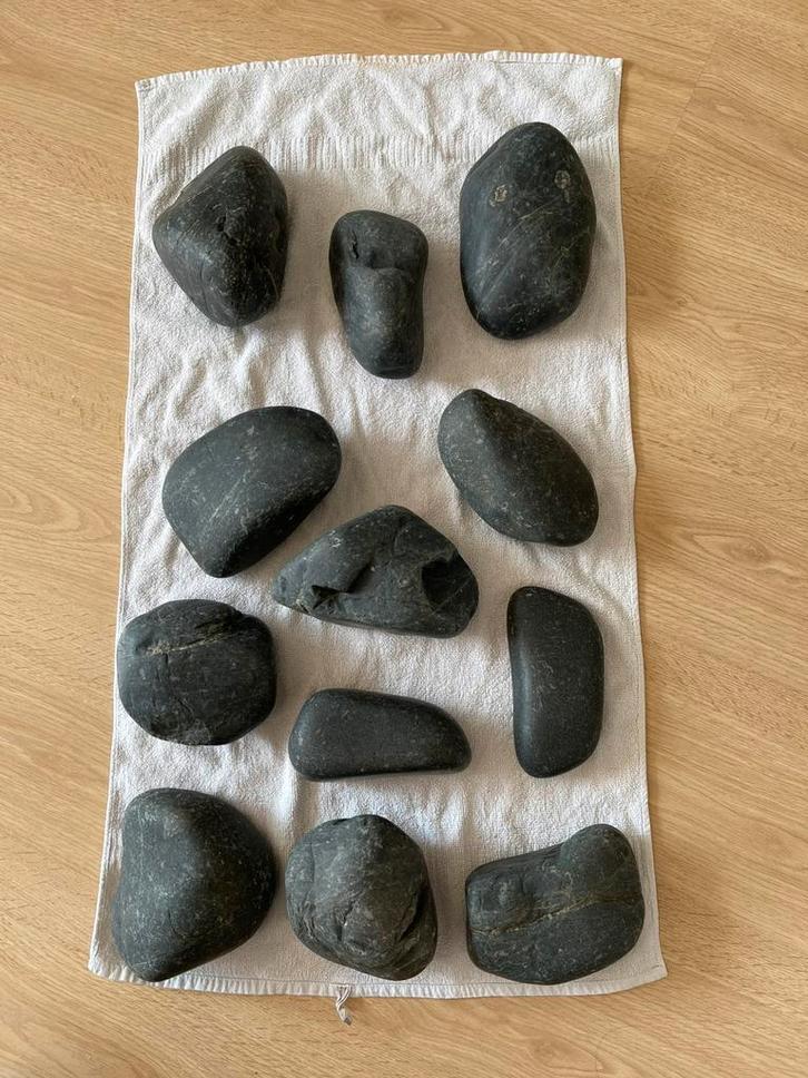 Beach pebbles zwart 12-15cm, Dieren en Toebehoren, Vissen | Aquaria en Toebehoren, Nieuw, Plant(en), Steen of Hout, Ophalen