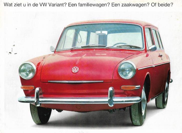 Brochure VW Volkswagen VARIANT, 1964 (NL)., Boeken, Auto's | Folders en Tijdschriften, Nieuw, Volkswagen, Verzenden