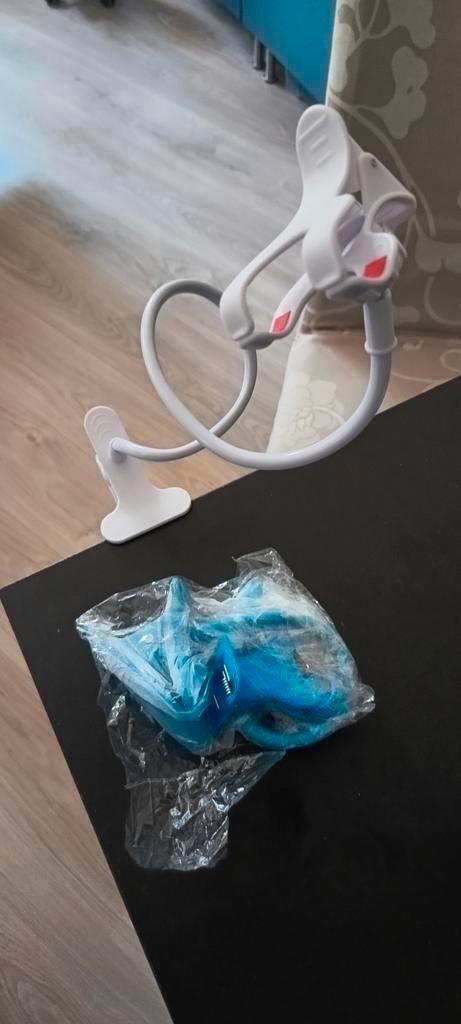 Telefoon of tablet houder klem wit blauw, Telecommunicatie, Telefoonhouders, Nieuw, Ophalen of Verzenden