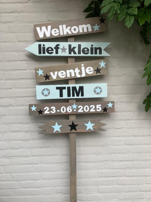 geboorte bord jongen, Kinderen en Baby's, Kraamcadeaus en Geboorteborden, Nieuw, Geboortebord, Ophalen of Verzenden
