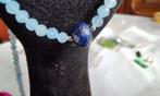 Mooie ketting Blauwe Saffier Aquamarijnen facette Rondjes, Blauw, Nieuw, Ophalen of Verzenden, Steen of Mineraal