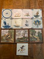 9 oude tegeltjes en 3 andere tegeltjes, Ophalen of Verzenden