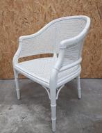 2 x Faux bamboe webbing stoelen wit Vintage Chippendale, Ophalen of Verzenden, Zo goed als nieuw