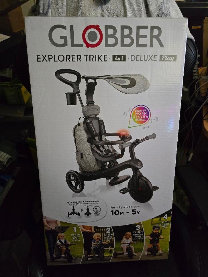 Globber explorer trike 4in1 deluxe play, Kinderen en Baby's, Speelgoed | Buiten | Voertuigen en Loopfietsen, Nieuw, Loopfiets