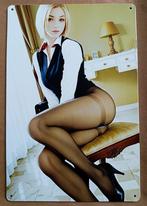 Pin Up Sexy Stewardess Metalen Wandbord mancave, Huis en Inrichting, Ophalen, Nieuw