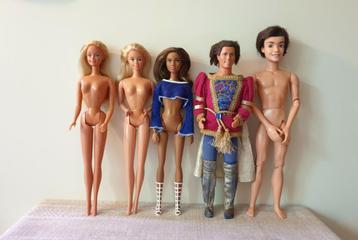 Mattel poppen set Barbie Twirly curls Ken Rapunzel Prince beschikbaar voor biedingen