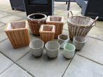 Verschillende planten potten, Tuin en Terras, Bloembakken en Plantenbakken, Ophalen, Gebruikt, Rond, Minder dan 30 cm