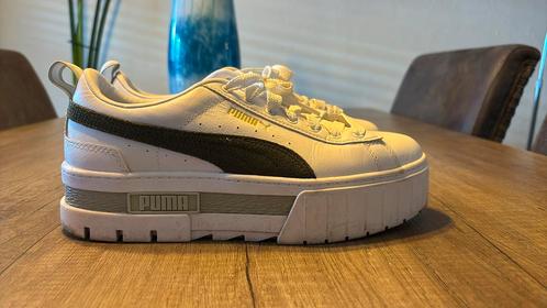 Puma Mayze wit/groen, maat 39, Kleding | Dames, Schoenen, Zo goed als nieuw, Sneakers of Gympen, Wit, Ophalen of Verzenden