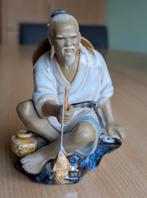 Vintage Oosterse Modder Man Visser Klei Beeldje, Ophalen of Verzenden, Zo goed als nieuw, Mens