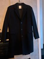Sandro Merine Wollen Zwarte Overcoat - XXL (valt als L/XL), Ophalen of Verzenden, Nieuw, Zwart
