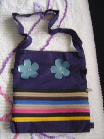 stoffen schouder tas uit India met ritssluiting donker blauw beschikbaar voor biedingen