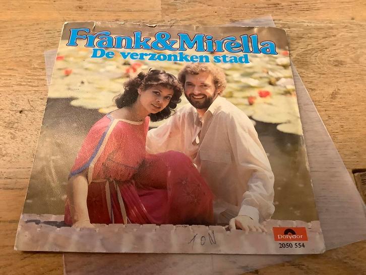 Frank & Mirella - De Verzonken Stad Single, Cd's en Dvd's, Vinyl Singles, Gebruikt, Single, Nederlandstalig, 7 inch, Ophalen of Verzenden