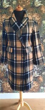 mantel jas trenchcoat in bruin zwarte schotse ruit 46, Bruin, Maat 46/48 (XL) of groter, Nieuw, Ophalen of Verzenden