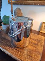 Vintage Roestvrijstalen dubbelwandige ijskoeler, Ophalen of Verzenden