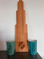 F C Utrecht broodplank Echt Waar 2 bekers, Ophalen of Verzenden, Zo goed als nieuw, F.C. Utrecht