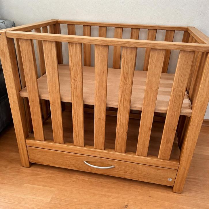 TWF box op wieltjes met lade en boxkleed van Jollein, Kinderen en Baby's, Boxen, Zo goed als nieuw, In hoogte verstelbaar, Ophalen