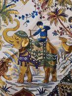 Boho tafelkleed goud India jachttafereel olifant leeuw, Huis en Inrichting, Gebruikt, Etten-Leur, DJT@dejuistetoon.eu, Ophalen of Verzenden