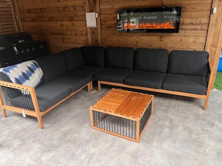 Loungeset La Croix | Apple Bee | Showroommodel, Tuin en Terras, Tuinsets en Loungesets, Zo goed als nieuw, Loungeset, Teakhout