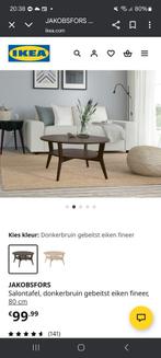 JAKOBSFORS Salontafel,donkerbruin gebeitst eiken fineer, 80, Huis en Inrichting, Tafels | Salontafels, 50 tot 100 cm, Zo goed als nieuw