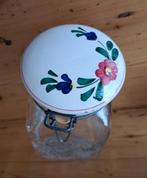brocante voorraadpot van Bouquet- deksel keramiek Boerenbont, Ophalen, Gebruikt, Overige stijlen, Overige typen