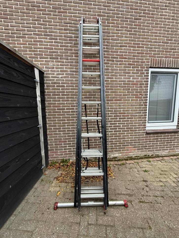 Altrex Mounter 3x12 professionele ladder, Doe-het-zelf en Verbouw, Ladders en Trappen, Gebruikt, Ladder, 4 meter of meer, Opvouwbaar of Inschuifbaar