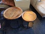 Industriële Bijzettafels Rond  Van €225.- voor €149.-, 45 tot 60 cm, Minder dan 55 cm, Metaal of Aluminium, Rond
