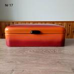 EMAILLE GEVLAMDE BROODTROMMEL., Antiek en Kunst, Antiek | Emaille, Ophalen of Verzenden