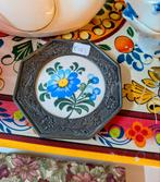 Bloemen Tegel in Tinnen Lijst, Ophalen of Verzenden