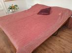 Sprei voor op 2 persoonsbed, vintage, oud roze, Ophalen of Verzenden, Gebruikt, Tweepersoons