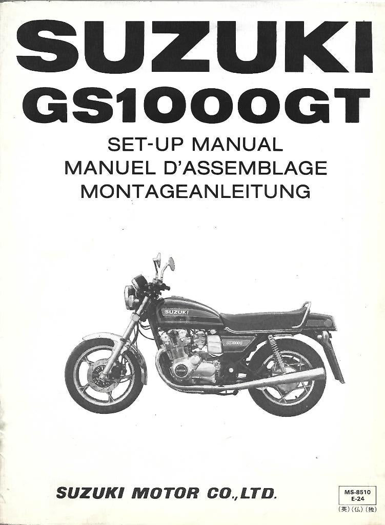 Suzuki GS1000 GT set up manual (1516z), Motoren, Handleidingen en Instructieboekjes, Ophalen of Verzenden, Suzuki