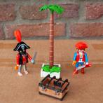 Playmobil 2 piraten met schatkaart, Ophalen of Verzenden, Zo goed als nieuw, Los playmobil