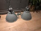 2 industriële hanglampen grijs, Ophalen, Zo goed als nieuw, Minder dan 50 cm