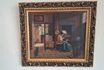 Schilderij Olieverf P. De Hooch / J.W.d. Hartog Luizenmoeder, Ophalen of Verzenden
