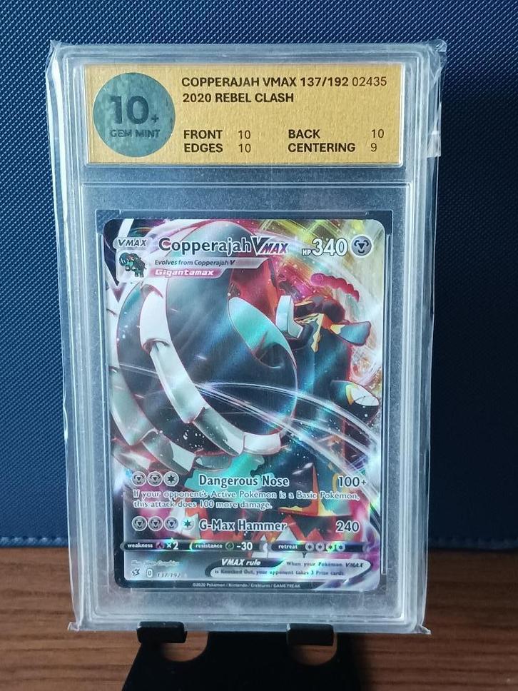 Copperajah VMAX 137/192 | Gem Mint 10+ Woetoe, Hobby en Vrije tijd, Verzamelkaartspellen | Pokémon, Nieuw, Losse kaart, Foil, Ophalen of Verzenden