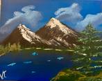 Original VT inspired by Bob Ross, Hobby en Vrije tijd, Ophalen of Verzenden, Zo goed als nieuw, Doek