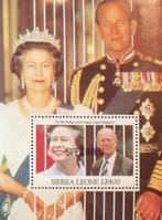 BLOK Sierra Leone 2001,Queen Elizabeth II - Philip, Specimen, Koningshuis, Verzenden, Postfris