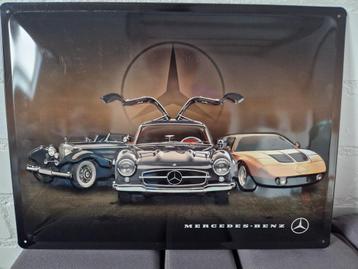 Metalen plaat Mercedes Benz vintage 30x40cm beschikbaar voor biedingen